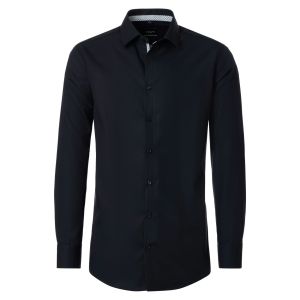 Venti Modern Fit Hemd - Marble Schwarz