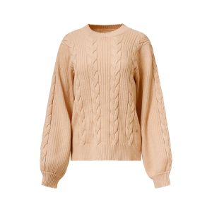 Smashed Lemon - Pullover Zopfmuster Camel
