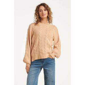 Smashed Lemon - Pullover Zopfmuster Camel