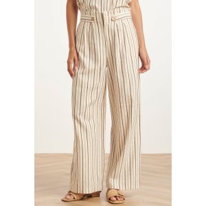 Smashed Lemon - Wideleg Hosen Paperbag Gestreift