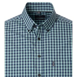 Casa Moda Hemd Casual Fit - Blau-Grün Kariert