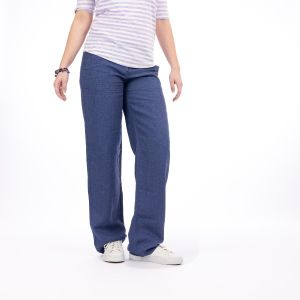 Bloomers - Marie Wideleg Leinen Dunkelblau