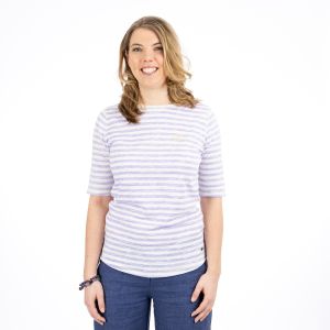 XOX - Top Love Weiss-Violett Gestreift