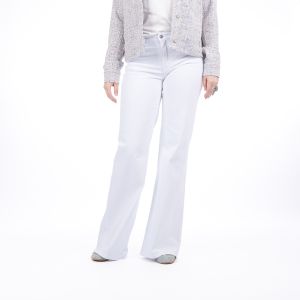 MAC Jeans - Wideleg Flared Jeans White Denim