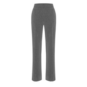 MAC Jeans Chiara Wide Leg - Grey Pinstripe