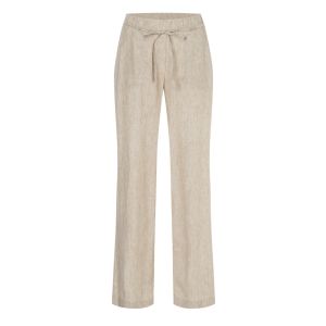 MAC Jeans Chiara Wideleg Hosen - Leinen Almond Beige