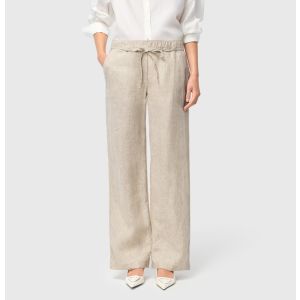 MAC Jeans Chiara Wideleg Hosen - Leinen Almond Beige