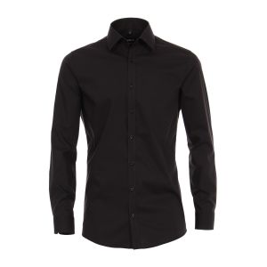 Venti Body Fit Hemd - Schwarz