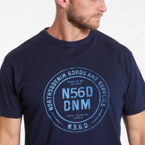 North 56˚4 T-Shirt - Denim Goods Navy