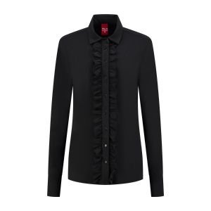 Only M - Bluse Ruffle Nero