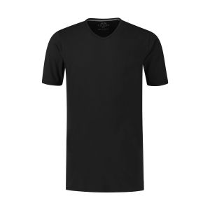 Kitaro T-Shirt - Basic V-Ausschnitt Schwarz