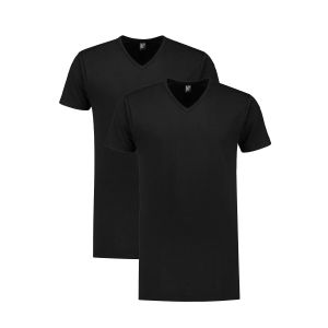 Alan Red T-Shirt - Vermont Schwarz Extra Lang - 2/pack